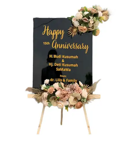 Papan Bunga Akrilik Aur